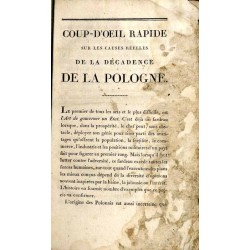 Coup d'oeil rapide sur les causes réelles de la décadence de la Pologne