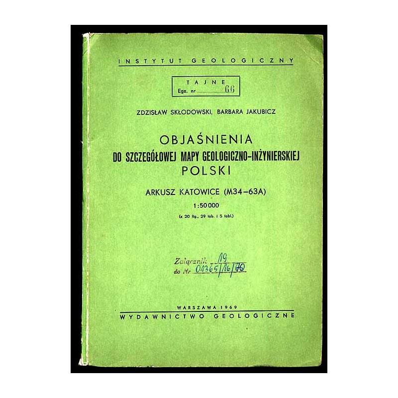 Objaśnienia do szczegółowej mapy geologiczno-inżynierskiej Polski. Arkusz Katowice (M34 - 63A) 1:50.000