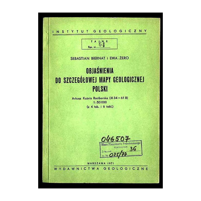 Objaśnienia do szczegółowej mapy geologicznej Polski. Arkusz Kuźnia Raciborska (M 34 - 61 B) 1:50.000