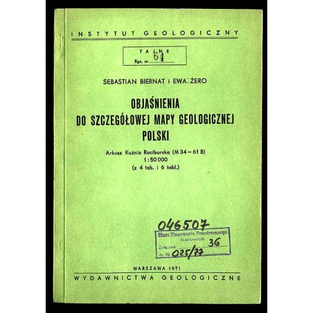 Objaśnienia do szczegółowej mapy geologicznej Polski. Arkusz Kuźnia Raciborska (M 34 - 61 B) 1:50.000