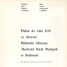 Plakat do roku 1939 ze zbiorów Biblioteki Głównej Akademii Sztuk Pięknych w Krakowie