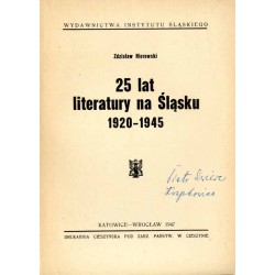 25 lat literatury na Śląsku 1920-1945