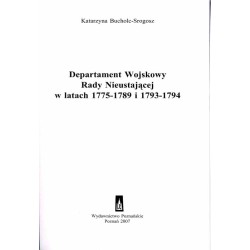 Departament Wojskowy Rady Nieustającej w latach 1775-1789 i 1793-1794