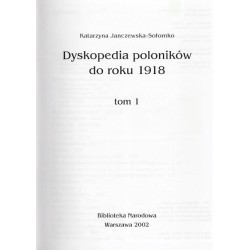 Dyskopedia poloników do roku 1918. 3t. w 3 voluminach