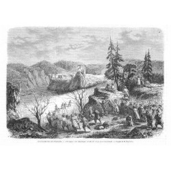 "Événements de Pologne. - Attaque du Chateau d'Ojcow par les Polonais. - Croquis de M. Kaplinski / "ÉVÉNEMENTS DE POLOGNE. - ATT