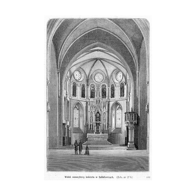"Widok wewnętrzny kościoła w Sulisławicach. [...] 577"