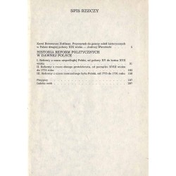 Historia reform politycznych w dawnej Polsce