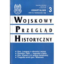 Wojskowy Przegląd Historyczny. R. 41 (1996). Nr 3 (157) (Lipiec-Wrzesień 1996)