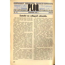 Plon. Ilustrowany miesięcznik rolniczo-ogrodniczy. R. 4 (1937). Nr 9 (Wrzesień 1937) / numer o tematyce lotniczej