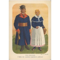 Strój dzierżacki l' Atlas des costumes populaires polonais mal. J. Karolak