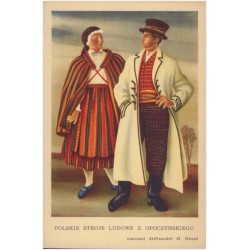Polskie stroje ludowe z Opoczyńskiego malował Aleksander M. Haupt