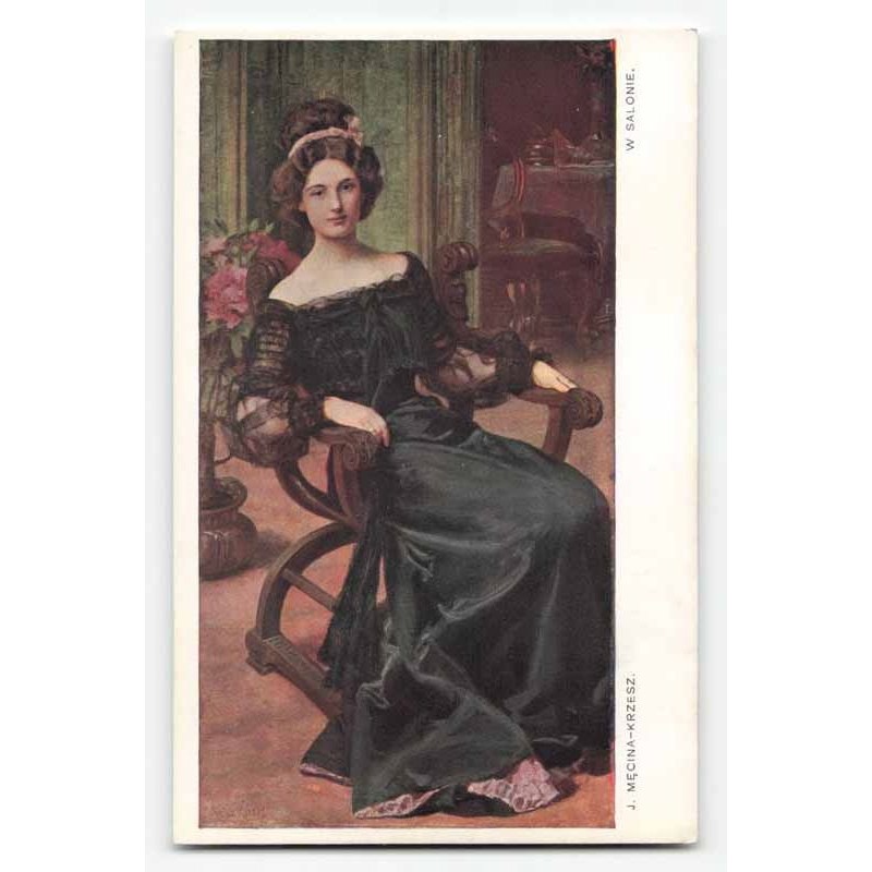 J. Męcina-Krzesz. W salonie.