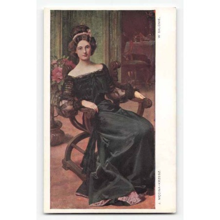 J. Męcina-Krzesz. W salonie.