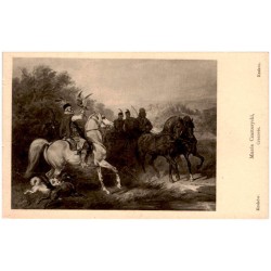 Musée Czartoryski, Kraków. Cracovie. Krakau. / Rewers: 88. Juljusz Kossak. Polowanie z sokołem. Die Falkenjagd. Le chasse au fau