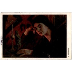 Z. Sieniawska / Zamyślona kobieta z figurką