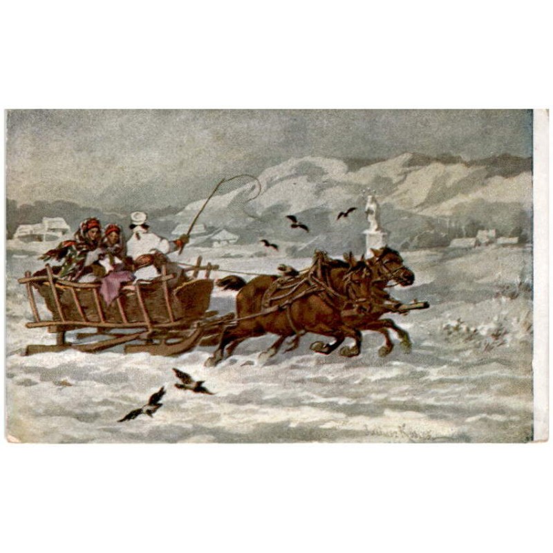 Juljusz Kossak. "Do kościoła" Vers l'Eglise