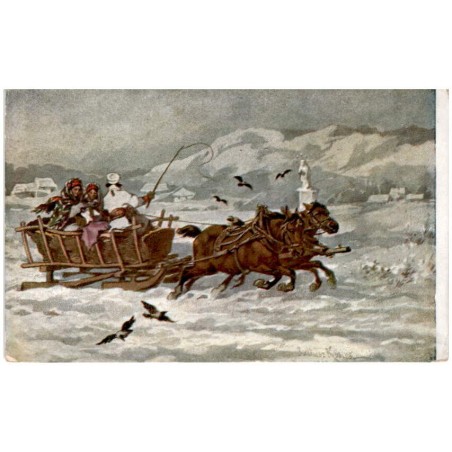 Juljusz Kossak. "Do kościoła" Vers l'Eglise