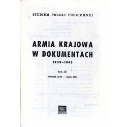 Armia Krajowa w dokumentach 1939-1945 5tomów w 5 woluminach