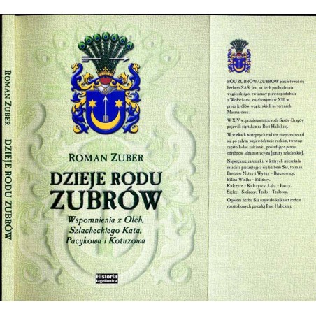 Dzieje rodu Zubrów. Wspomnienia z Olch, Szlacheckiego Kąta, Pacykowa i Kotuzowa