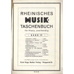 Rheinisches Musik Taschenbuch für Piano, zweihändig. Band IV