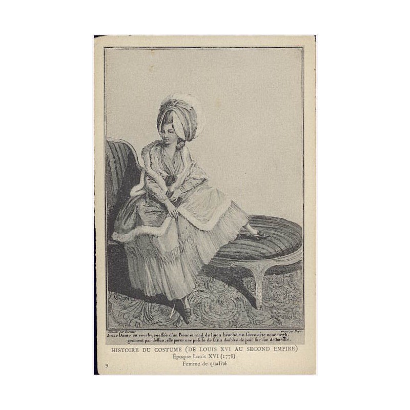9 Époque Louis XVI (1778). Femme de qualité