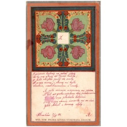 Ornament ludowy z motywem kwiatowym
