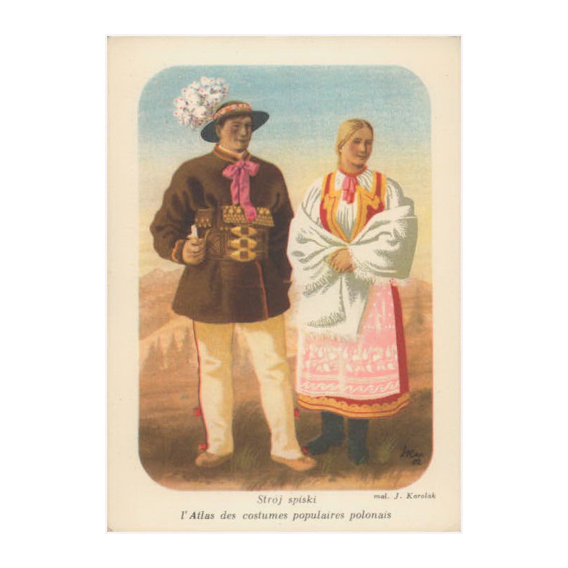 Strój spiski l' Atlas des costumes populaires polonais mal. J. Karolak