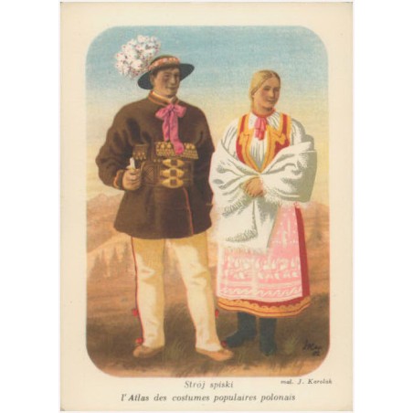 Strój spiski l' Atlas des costumes populaires polonais mal. J. Karolak