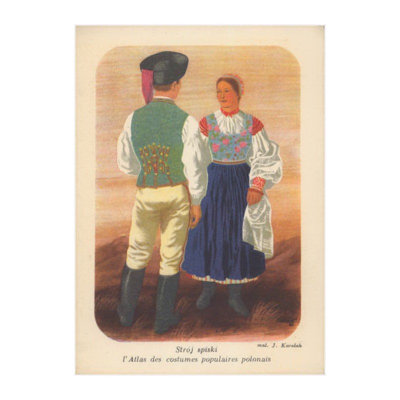 Strój spiski l' Atlas des costumes populaires polonais mal. J. Karolak