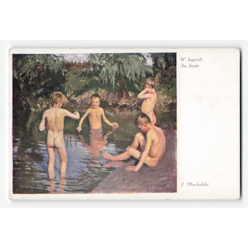W kąpieli. Au bain. J. Machalski