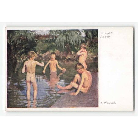 W kąpieli. Au bain. J. Machalski