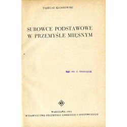 Surowce podstawowe w przemyśle mięsnym