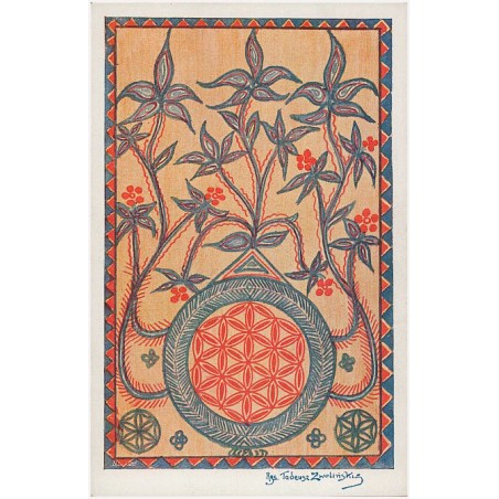 Ornament rzeźbiony z "kijanki" zwany "gaje" i "gwiazda"