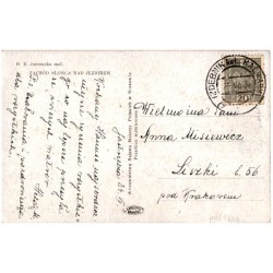 B. R. Janowska mal. Zachód słońca nad jeziorem