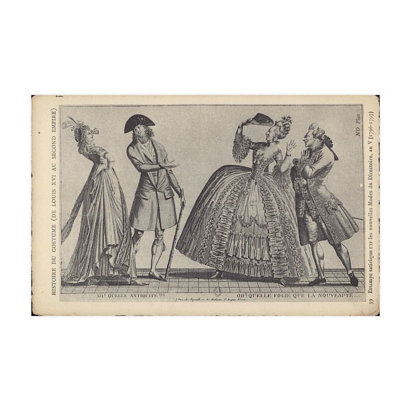 39. Estampe satirque sur les nouvelles Modes du Directoire, an V (1796-1797)