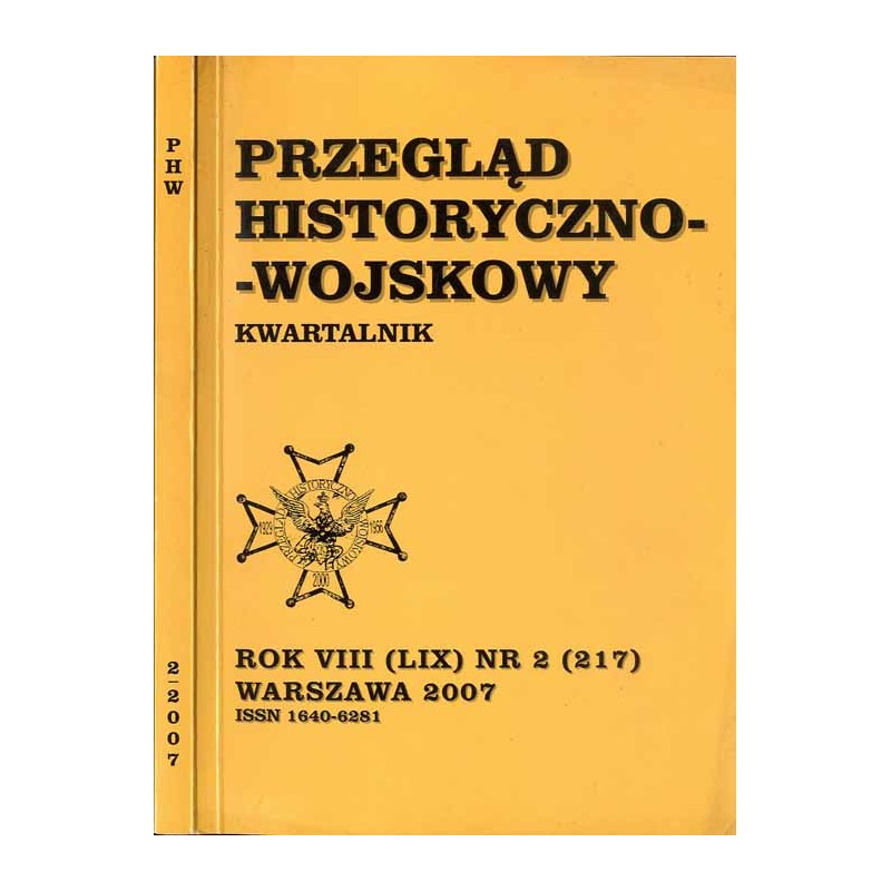 Przegląd Historyczno-Wojskowy. Kwartalnik. R. 8 (59) (2007). Nr 2 (217) (2007) / Jubileusz 90. rocznicy urodzin i 60-lecia pracy