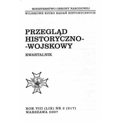 Przegląd Historyczno-Wojskowy. Kwartalnik. R. 8 (59) (2007). Nr 2 (217) (2007) / Jubileusz 90. rocznicy urodzin i 60-lecia pracy