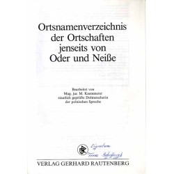Ortsnamenverzeichnis der Ortschaften jenseits von Oder und Neiße