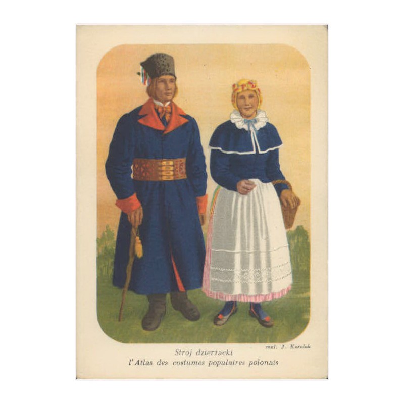 Strój dzierżacki l' Atlas des costumes populaires polonais mal. J. Karolak