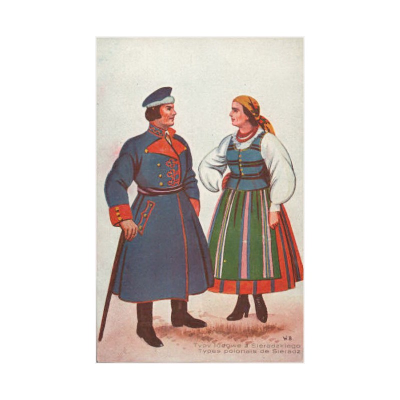Typy ludowe z Sieradzkiego. Types polonais de Sieradz. Mal. W. Boratyński