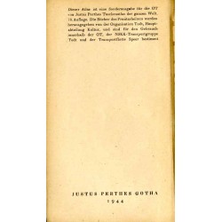 Justus Perthes Taschenatlas für die Organisation Todt. Die ganze Welt in 45 Karten und 110 Seiten Text