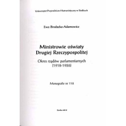 Ministrowie oświaty Drugiej Rzeczypospolitej. Okres rządów parlamentarnych (1918-1926)