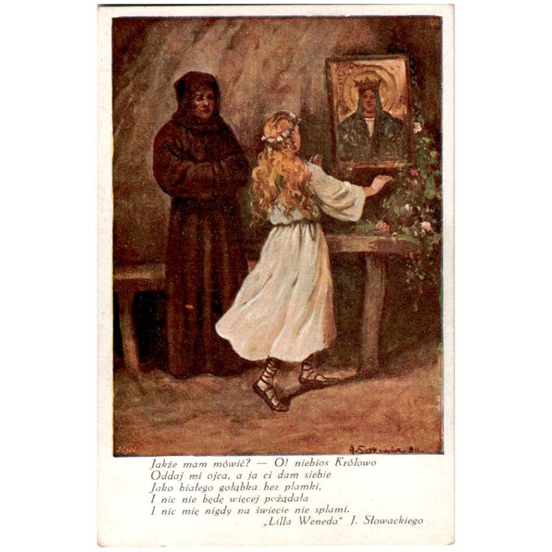 Jakże mam mówić? - O! niebios Królowo... "Lilla Weneda" J. Słowackiego / Rewers: A. Setkowicz