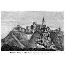 "Zamek w Iłży w r. 1655. Rysunek wzięty ze spółczesnego dzieła Puffendorfa. 606"
