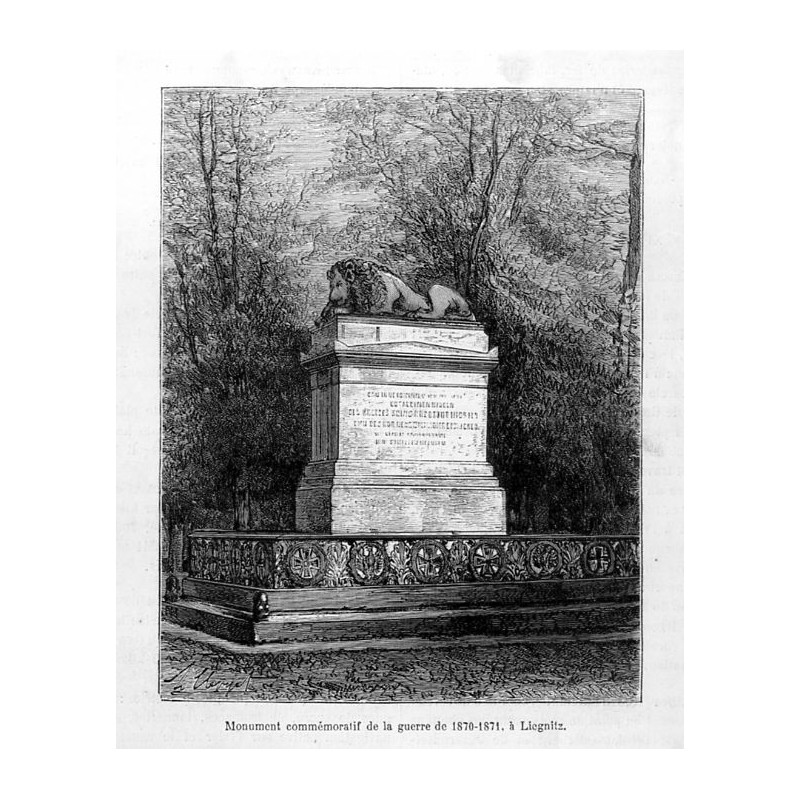 "Monument commemoratif da la guerre de 1870-1871, à Liegnitz."