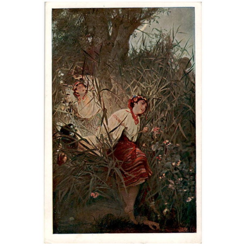 W. Pruszkowski pinxit. Rusałki. Les ondines. Nymphs of the moor.