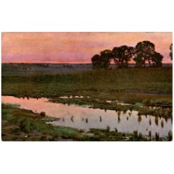 St. Popowski. Zachód na moczarach. Le marais au coucher