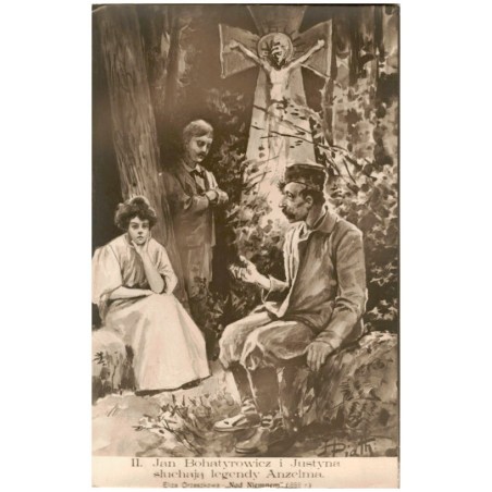 II. Jan Bohatyrowicz i Justyna słuchają legendy Anzelma. Eliza Orzeszkowa "Nad Niemnem" (1888 r.)