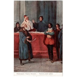 Shakespeare: Kupiec Wenecki. - Shylock przed sądem. / Rewers: Z. Olszewski pinx.