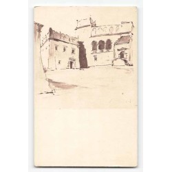Stanisław Noakowski. Fragment miasteczka (w. XVI) z cyklu "Polska".